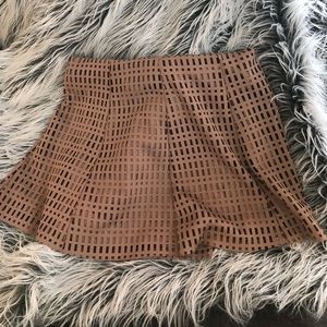 ❗️SALE ❗️Jolt Tan Laser Cut Skirt